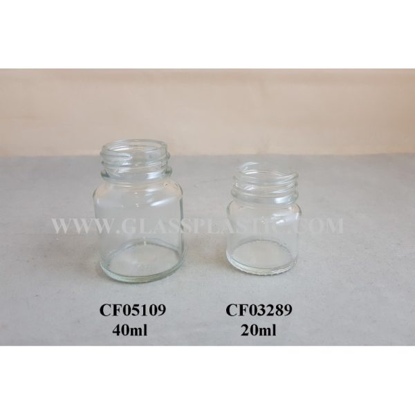 Small Round Glass Bottle : 20ml - Image 2