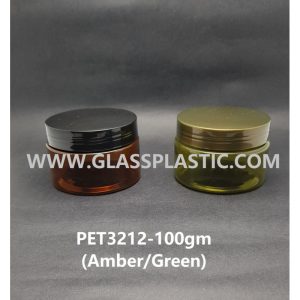 100ml PET Jar - Green & Amber