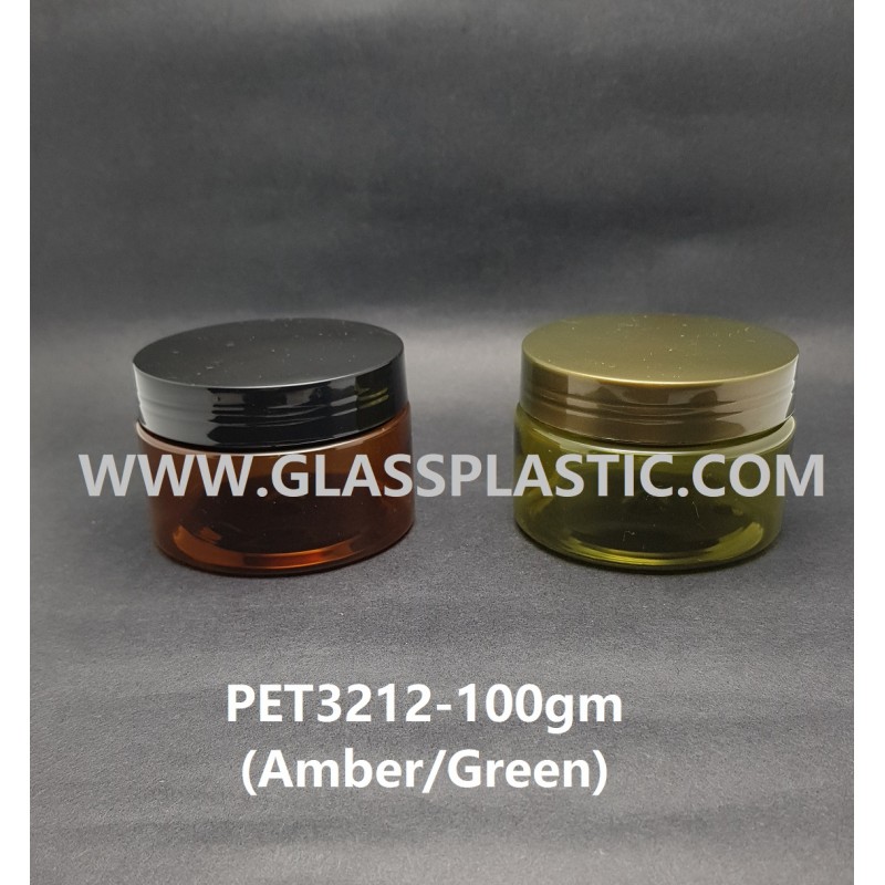 100ml PET Jar – Green & Amber