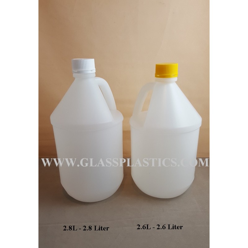 Round HDPE Container: 2.6 Liter & 2.8 Liter