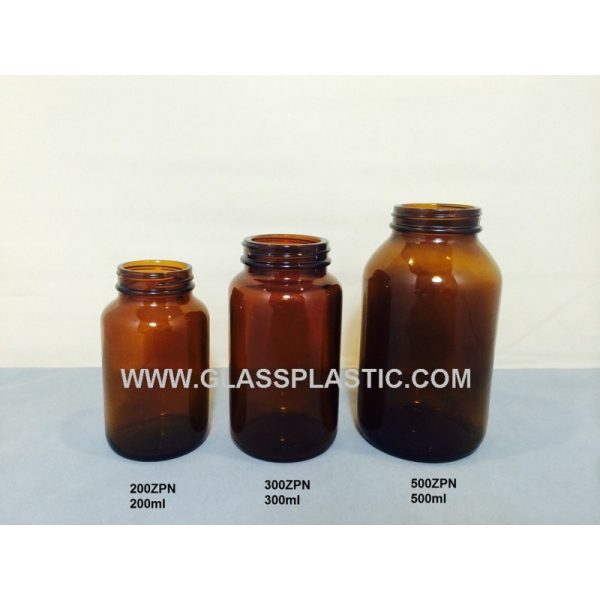 Tablet Glass Bottle (Screw Cap) -2 - Image 2