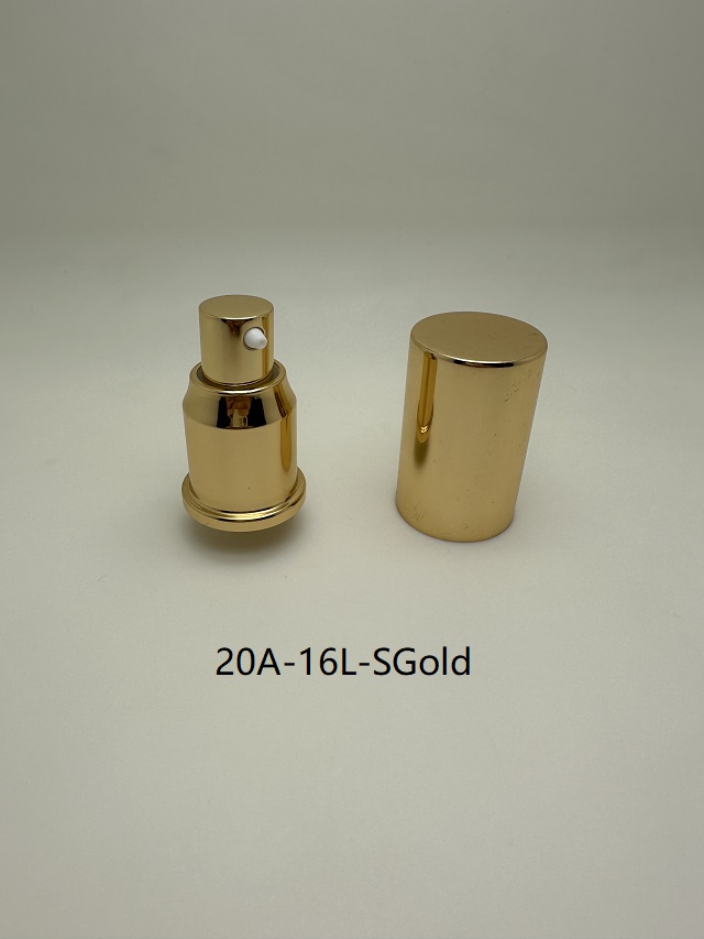 20mm Shinny Gold Lotion Pump with Shinny Gold Cover