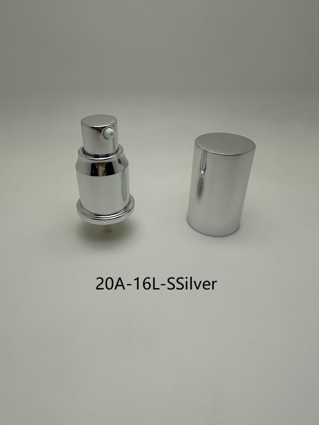 20mm Shinny Silver Lotion Pump with Shinny Silver Cover