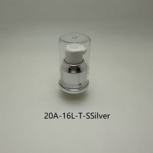 20mm Shinny Silver Lotion Pump with Transparent Cover