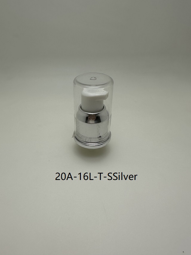 20mm Shinny Silver Lotion Pump with Transparent Cover