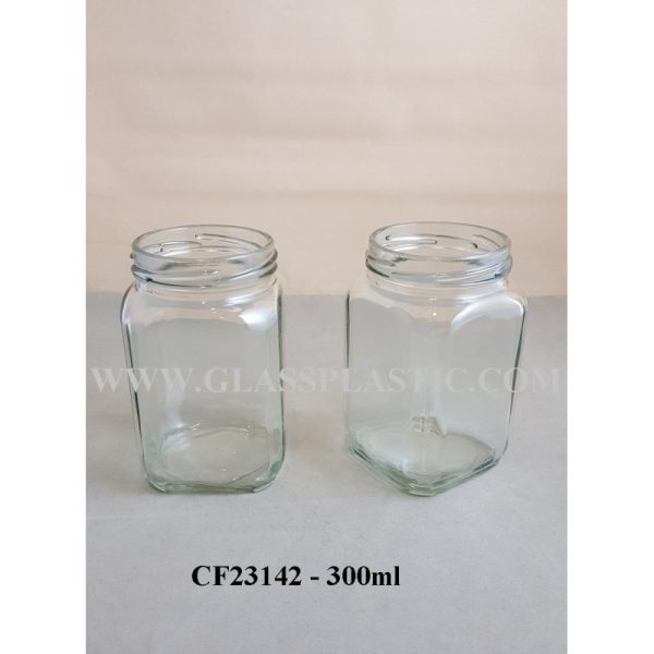 Square Glass Jar - 300ml - Image 2