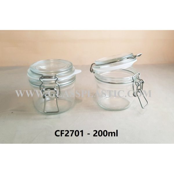 CF2701 - 200ml Glass Jar with Metal Lock - Image 2