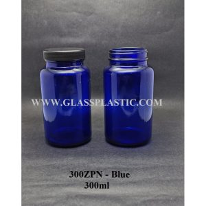 Tablet Glass Bottle - 300ml Blue color