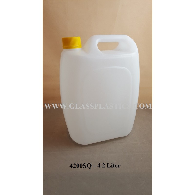Square HDPE Container: 4.2 Liter