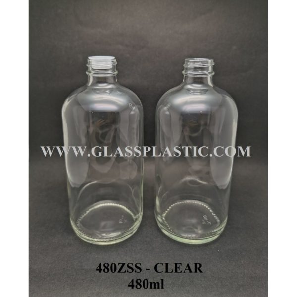 Clear Syrup Glass Bottle - 480ml - Image 2