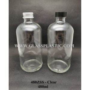 Clear Syrup Glass Bottle - 480ml