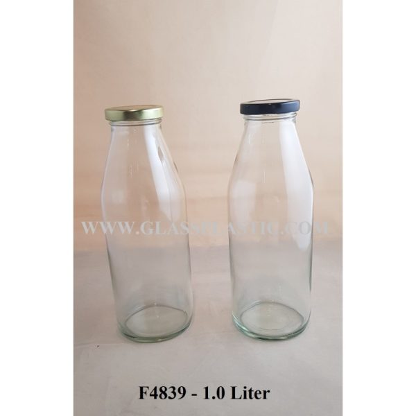 Wide Mouth Round Glass Bottle - 1.0 Liter