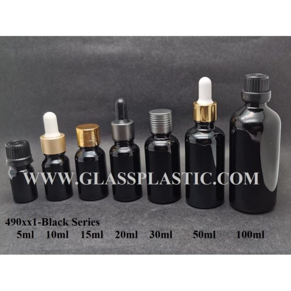 Essential Oil Bottle-Black : 10ml ~ 100ml