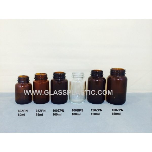 Tablet Glass Bottle (Screw Cap) -1 - Image 2