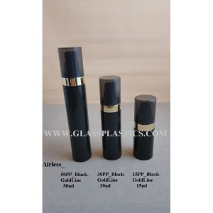 Airless Pump - PP Black with Gold Line
