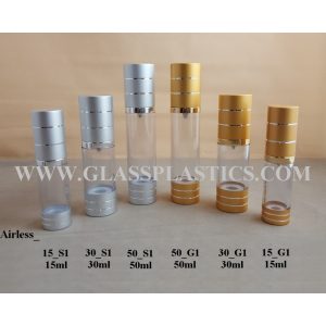 Airless Pump - Gold & Silver Stripe Line