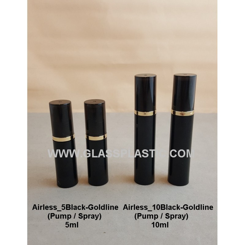 Airless Black Bottle – 5ml & 10ml