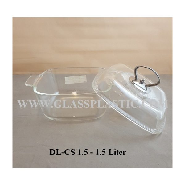 1.5 liter Square Casserole glass Jar - Image 2