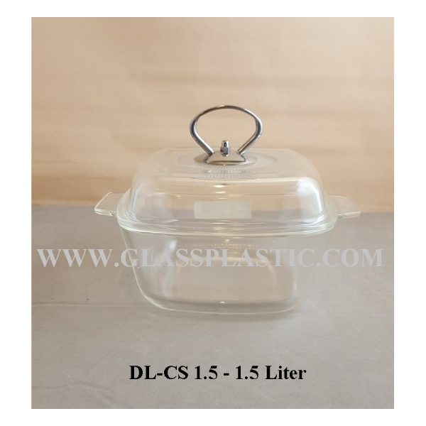 1.5 liter Square Casserole glass Jar