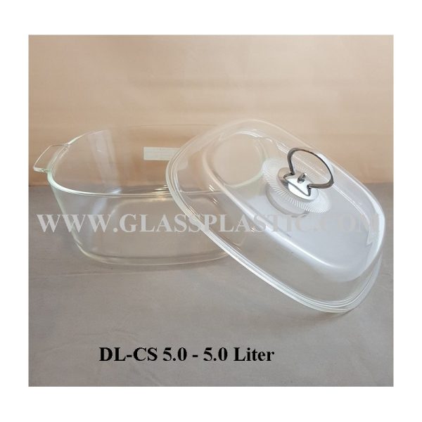 5.0 liter Square Casserole glass Jar - Image 2