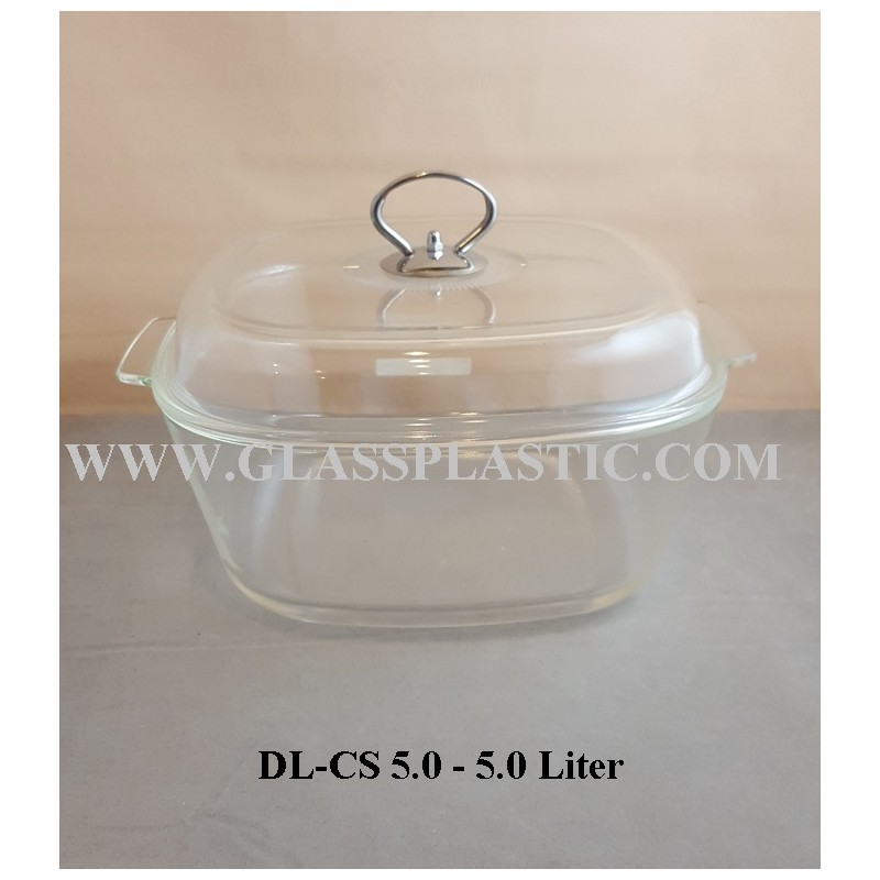 5.0 liter Square Casserole glass Jar