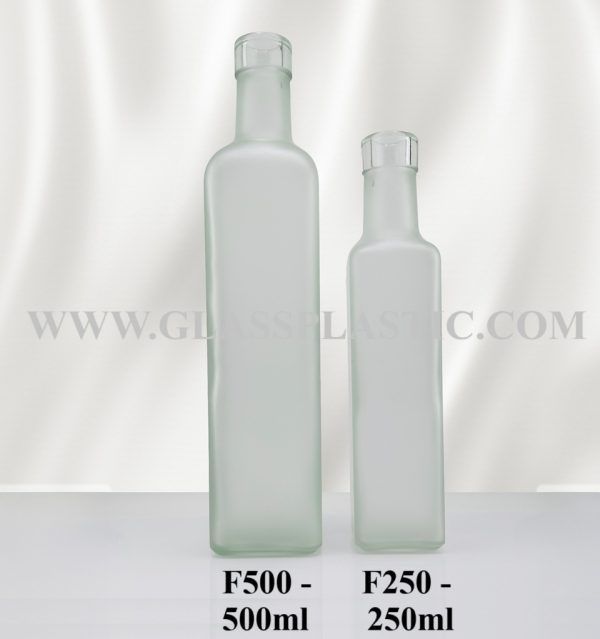 Frosted Square Bottle with Cork - Image 2