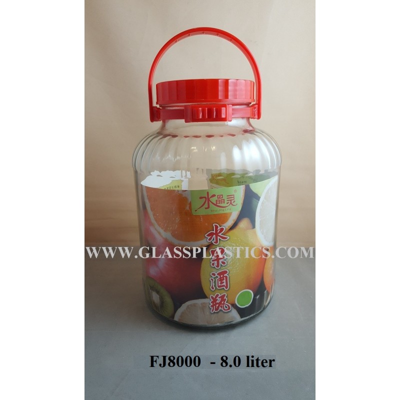 Enzyme Glass Jar – 8.0 Liter
