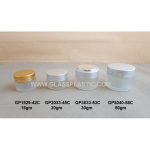 Cosmetic Glass Jar - 15gm, 20gm, 30gm, 50gm