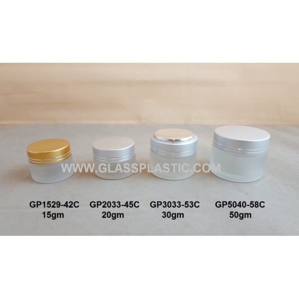 Cosmetic Glass  Jar - 15gm, 20gm, 30gm, 50gm
