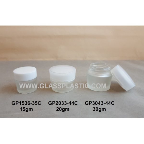 Cosmetic Glass  Jar - 15gm, 20gm, 30gm - Image 2