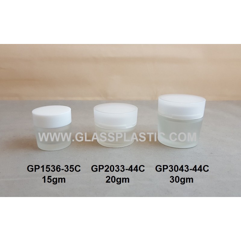Cosmetic Glass  Jar – 15gm, 20gm, 30gm