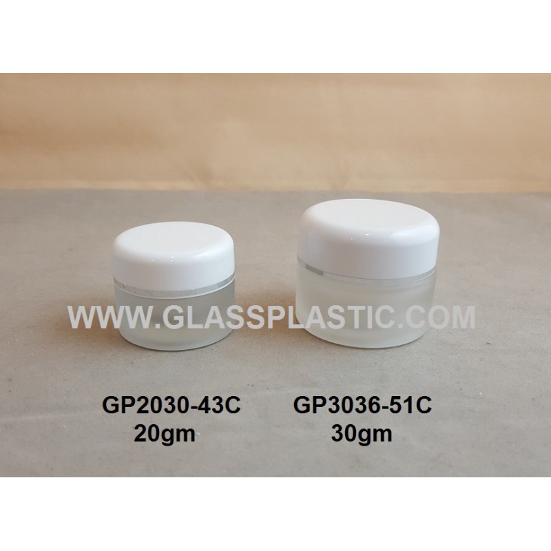 Cosmetic Glass  Jar – 20gm & 30gm
