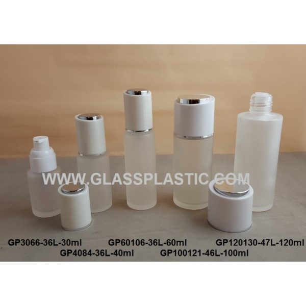 Cosmetic Glass Bottle & Jar - Slope Cap - Image 3