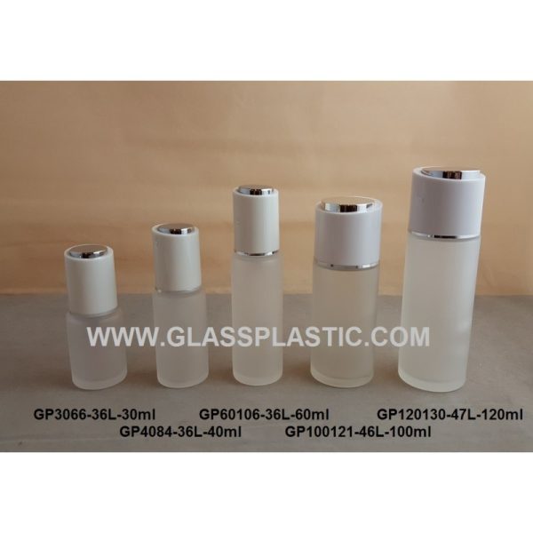 Cosmetic Glass Bottle & Jar - Slope Cap