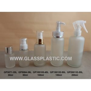 Cosmetic Glass Bottle - 30ml to 200ml (Round Shape)