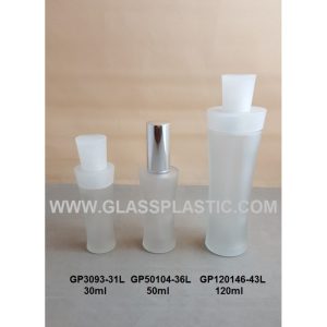 Cosmetic Glass Bottle - 30ml to 120ml (Curve Shape)