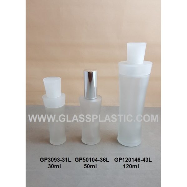 Cosmetic Glass Bottle - 30ml to 120ml (Curve Shape)