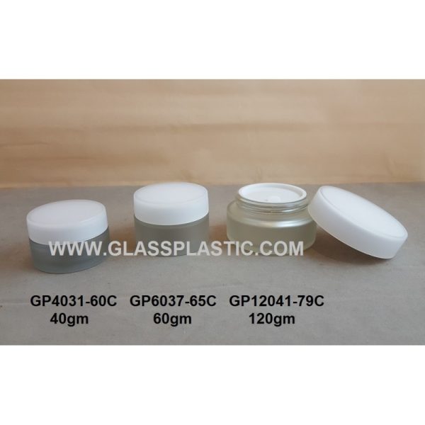 Cosmetic Glass  Jar - 40gm, 60gm, 120gm - Image 2