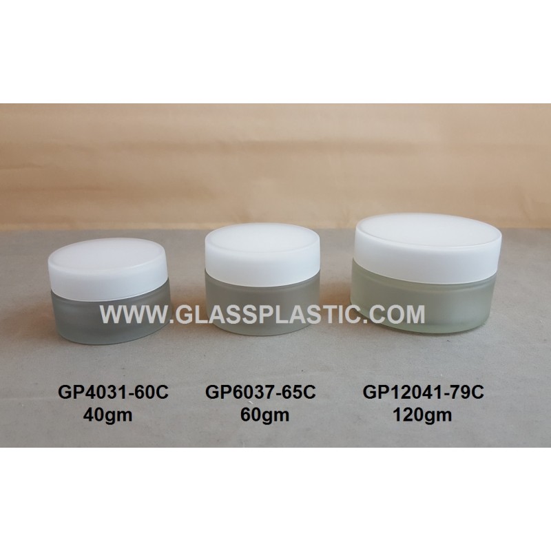 Cosmetic Glass  Jar – 40gm, 60gm, 120gm