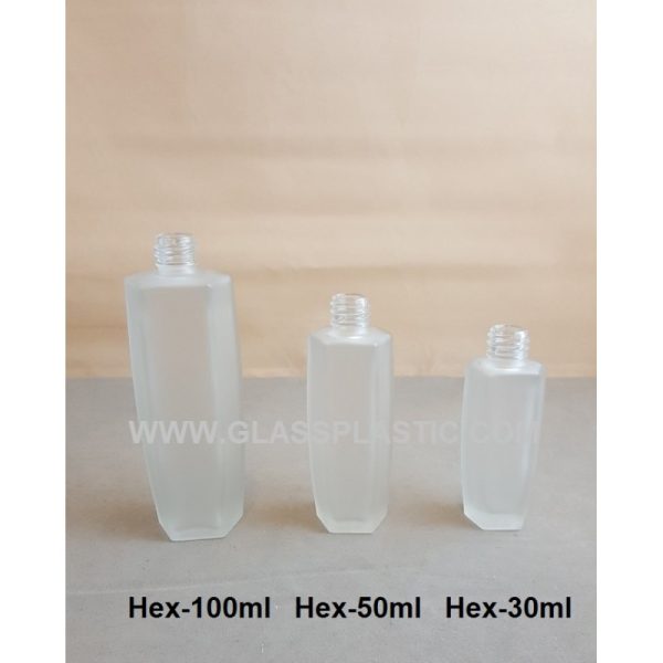 Cosmetic Glass Bottle - Hexagon Shape - Image 2