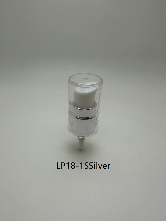 18mm Shinny Silver Lotion Pump with Transparent Cover