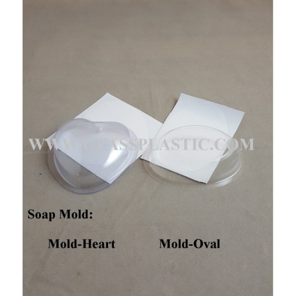 Soap Mold - Heart, Oval Shape