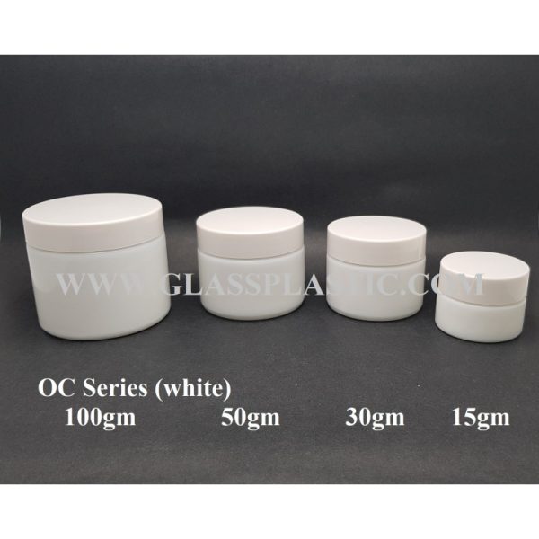Cosmetic Glass  Jar - 15gm, 30gm, 50gm, 100gm (OC Series)