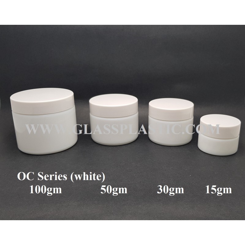 Cosmetic Glass  Jar – 15gm, 30gm, 50gm, 100gm (OC Series)