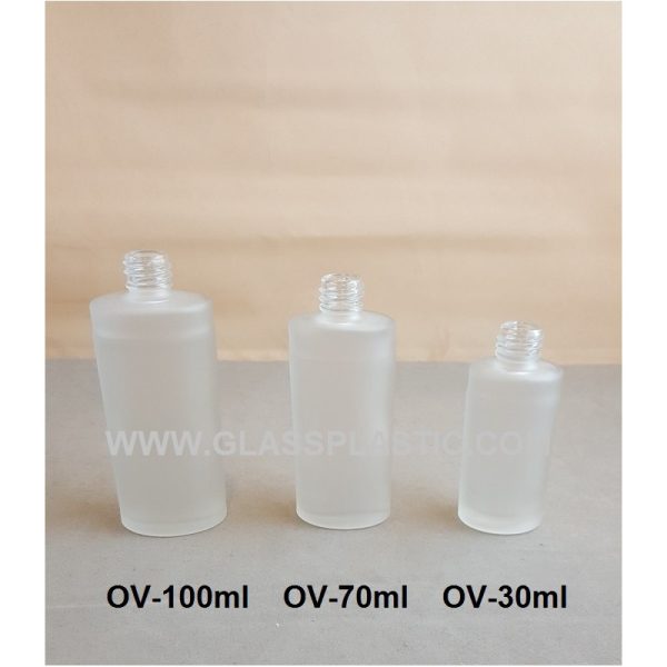 Cosmetic Glass Bottle - Oval Shape - Image 2