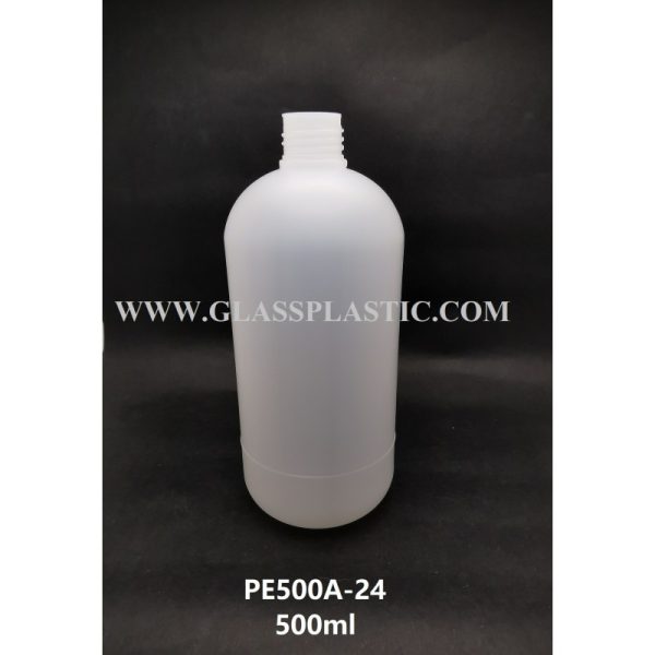 500ml HDPE Round Bottle - 24mm Cap - Image 2
