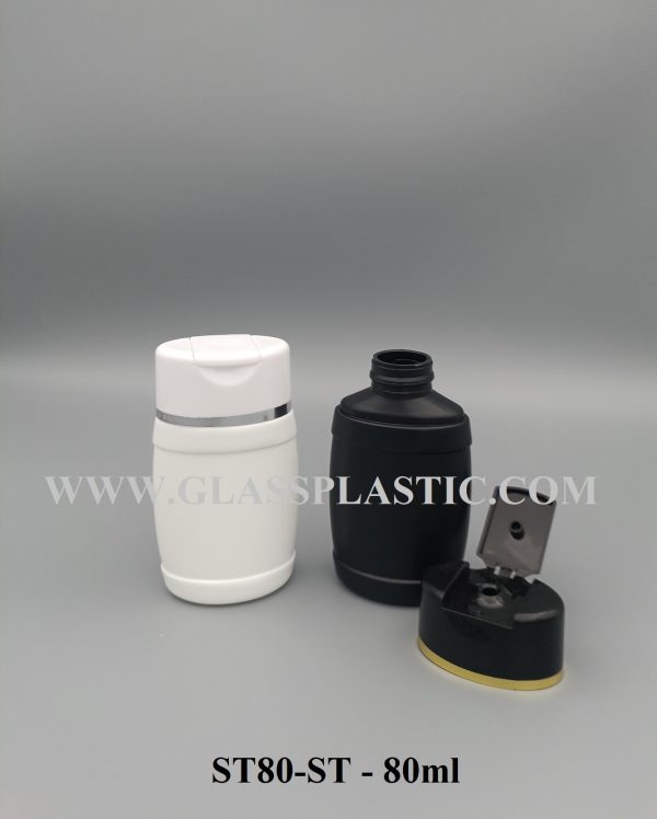 80ml HDPE Bottle with Flip Cap - Image 2