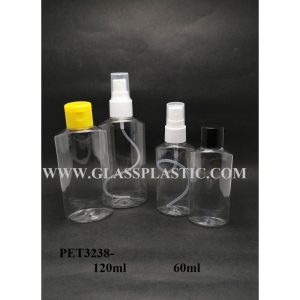 Cosmetic Oval PET Bottle - 60ml & 120ml