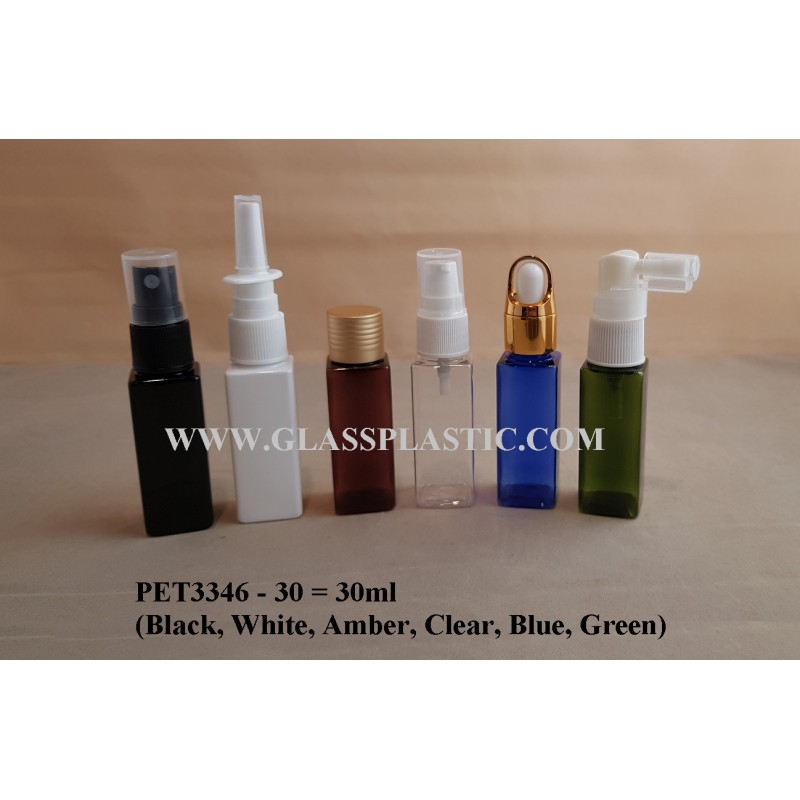 Cosmetic PET Bottle – 30ml Square