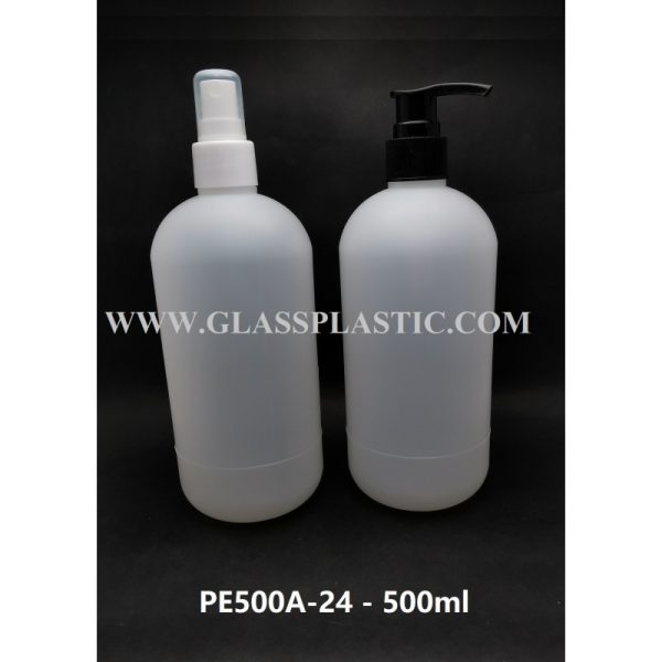 500ml HDPE Round Bottle - 24mm Cap